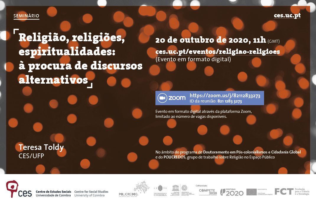 Religião, religiões, espiritualidades: à procura de discursos alternativos<span id="edit_31185"><script>$(function() { $('#edit_31185').load( "/myces/user/editobj.php?tipo=evento&id=31185" ); });</script></span>