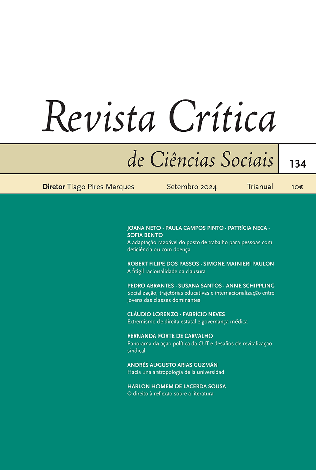 Revista Crítica de Ciências Sociais #134