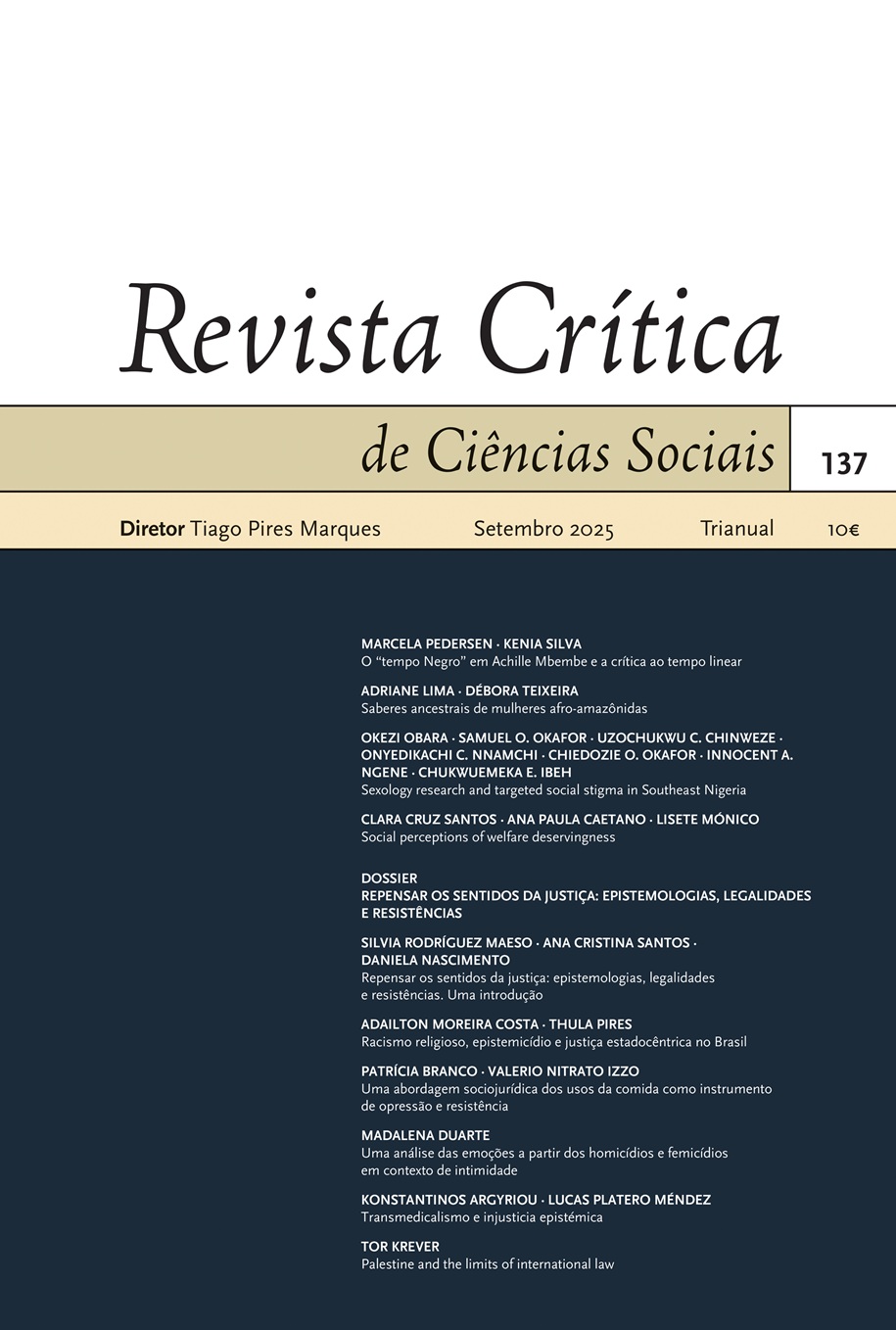 Revista Crítica de Ciências Sociais # 137