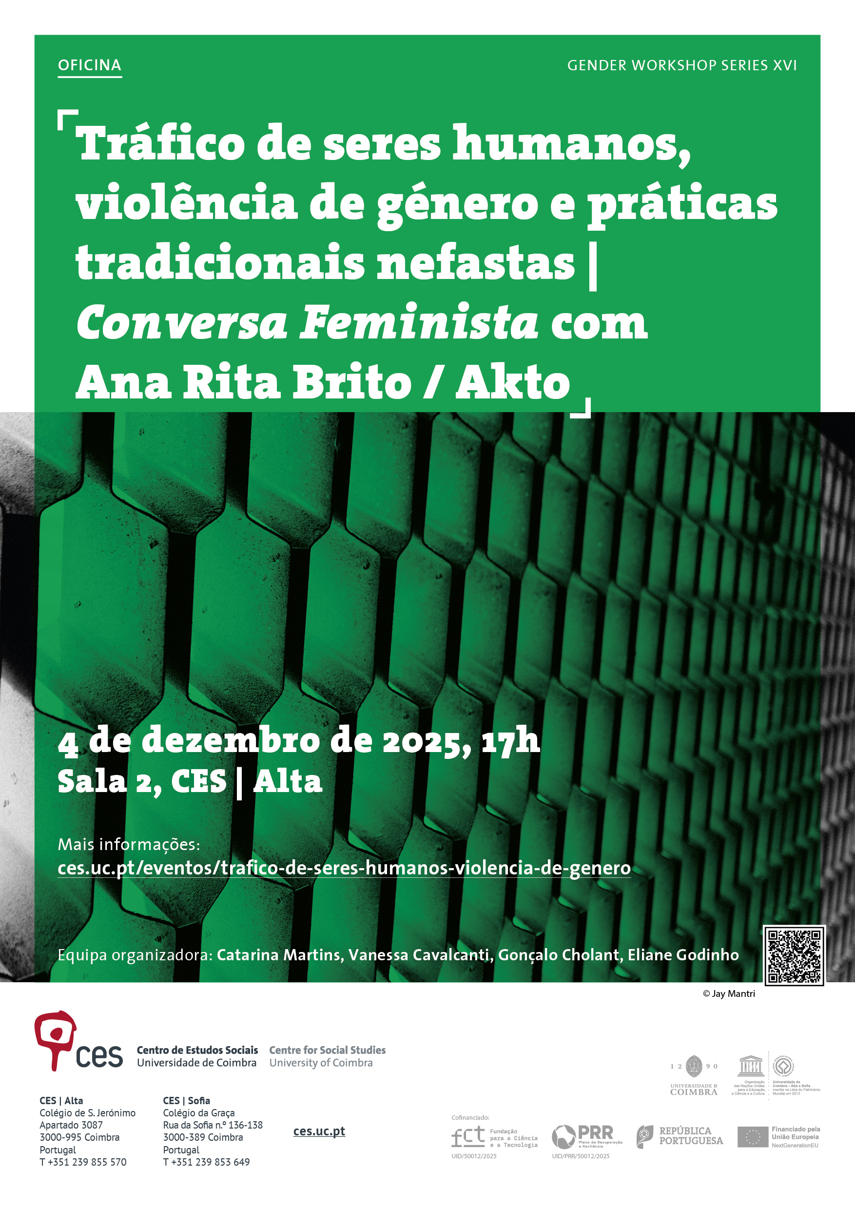 Tráfico de seres humanos, violência de género e práticas tradicionais nefastas |  <em>Conversa Feminista</em> com Ana Rita Brito / Akto e Catarina Caldeira Martins<span id="edit_48829"><script>$(function() { $('#edit_48829').load( "/myces/user/editobj.php?tipo=evento&id=48829" ); });</script></span>