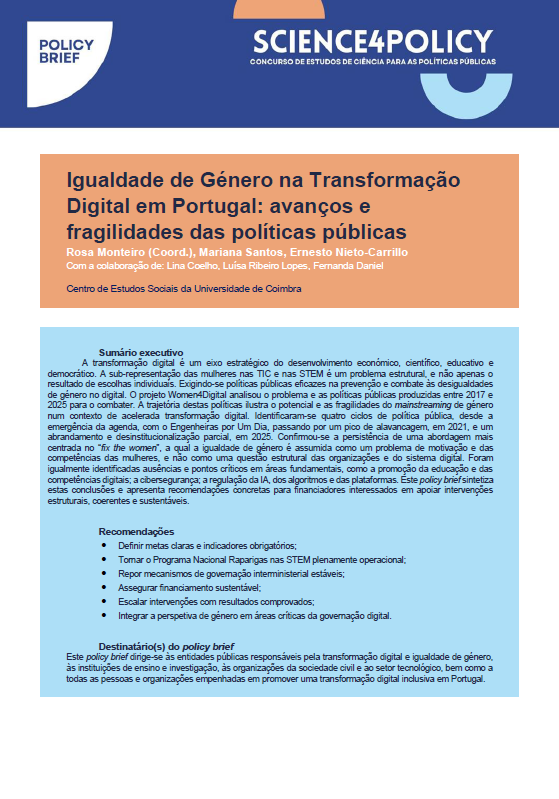 Gender Equality in the Digital Transformation in Portugal: Advances and Fragilities of Public Policies