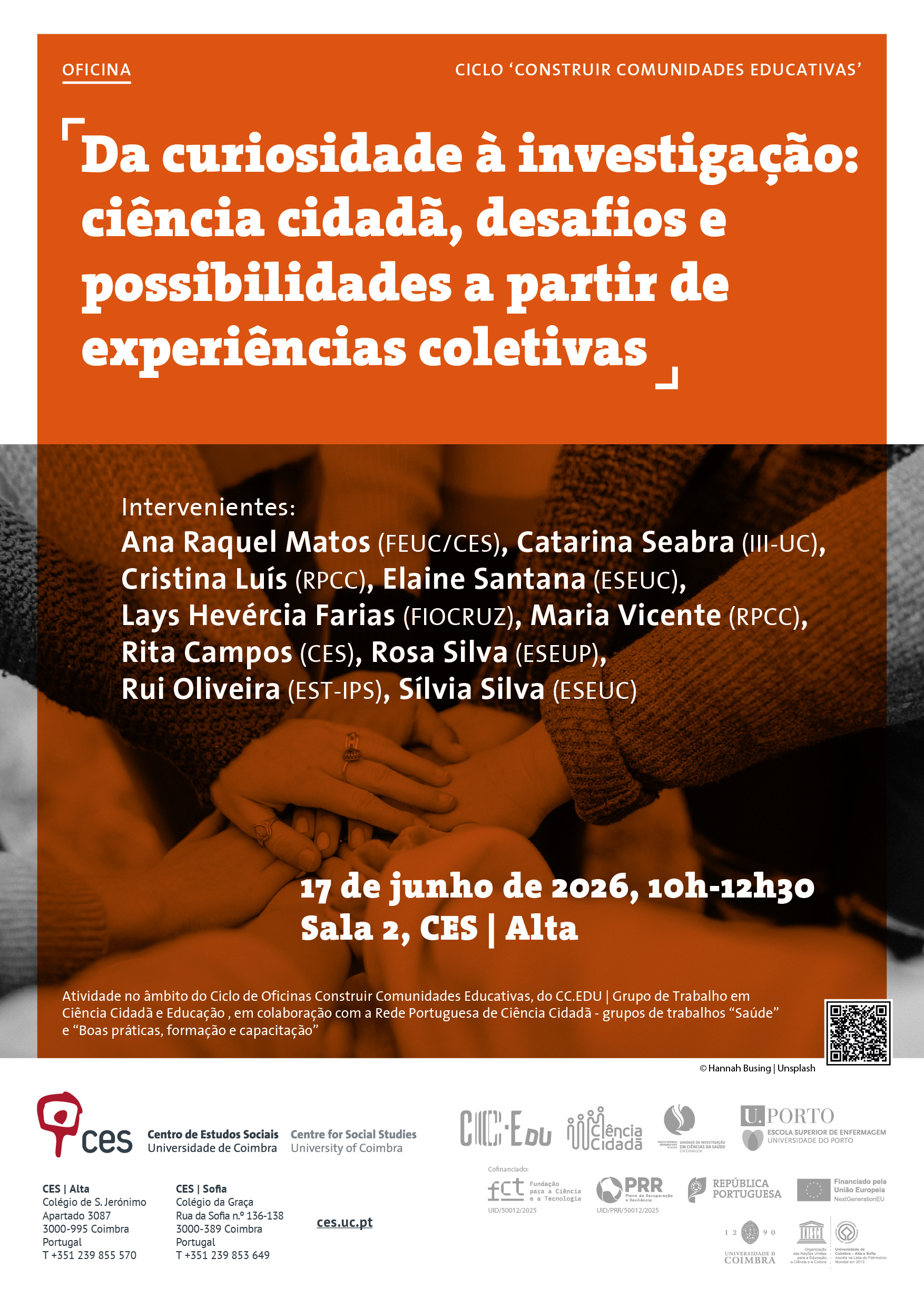 Da curiosidade &agrave; investiga&ccedil;&atilde;o: ci&ecirc;ncia cidad&atilde;, desafios e possibilidades a partir de experi&ecirc;ncias coletivas<span id="edit_49548"><script>$(function() { $('#edit_49548').load( "/myces/user/editobj.php?tipo=evento&id=49548" ); });</script></span>