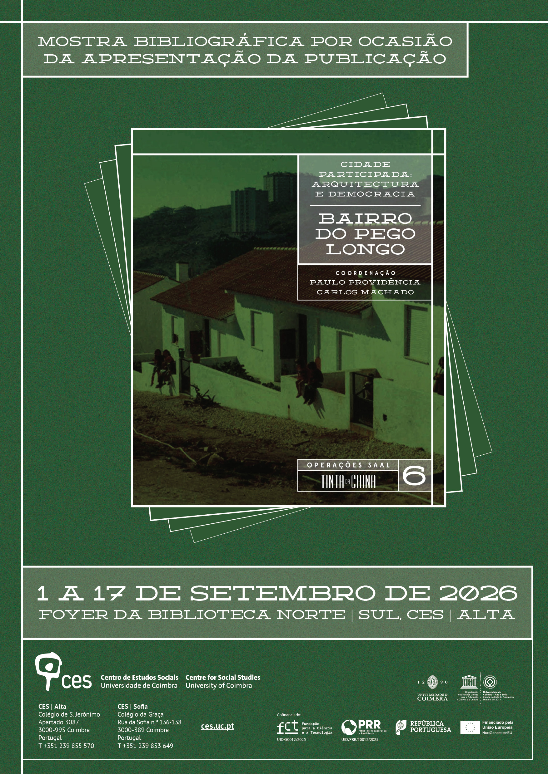 Book exhibition to mark the launch of the publication &lsquo;Bairro do Pego Longo&rsquo;<br />
<div data-live-announcer="true" id="origin-liveAnnouncer" style="position: absolute; width: 1px; height: 1px; margin: -1px; border: 0; clip: rect(0, 0, 0, 0); <span id="edit_49965"><script>$(function() { $('#edit_49965').load( "/myces/user/editobj.php?tipo=evento&id=49965" ); });</script></span>