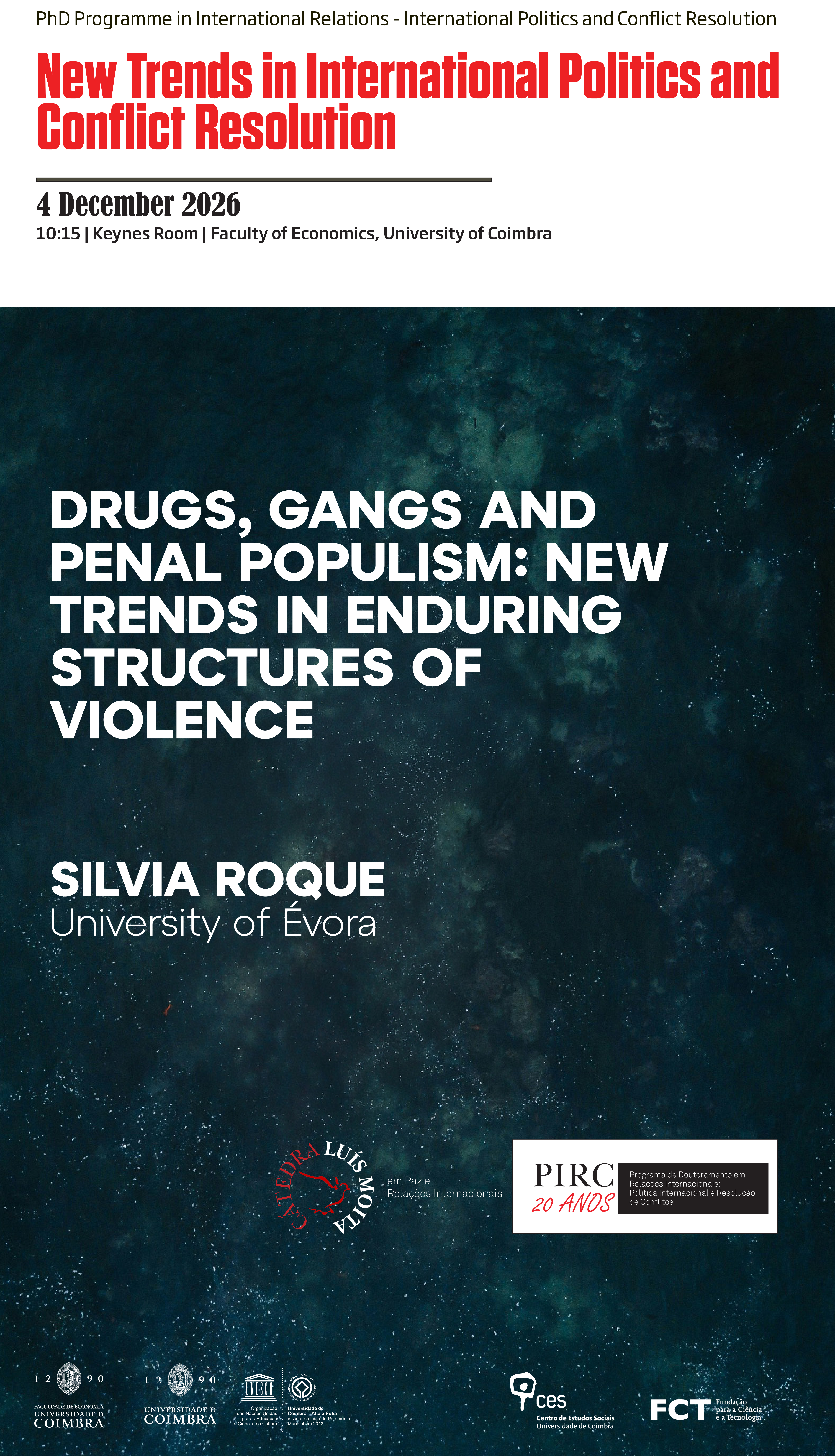 Drugs, Gangs and Penal Populism: New Trends in Enduring Structures of Violence<span id="edit_50284"><script>$(function() { $('#edit_50284').load( "/myces/user/editobj.php?tipo=evento&id=50284" ); });</script></span>