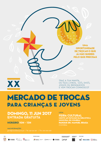 XX Mercado de Trocas para Crianças e Jovens<span id="edit_17267"><script>$(function() { $('#edit_17267').load( "/myces/user/editobj.php?tipo=evento&id=17267" ); });</script></span>